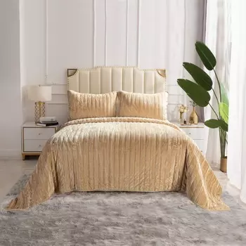 Комплект покрывало и наволочки 240 х 260 см Sofi de Marko Теона крем