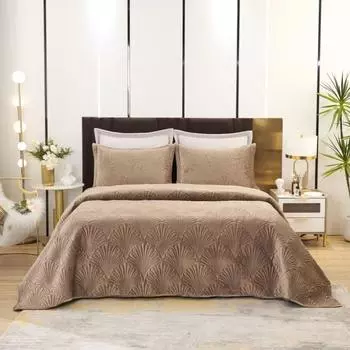 Комплект покрывало и наволочки 240 x 260 см Sofi de Marko Ариэль коричневый