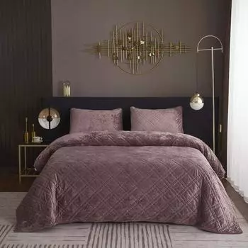 Комплект покрывало и наволочки 260 х 260 см Sofi de Marko Селена пепельная роза