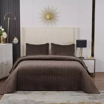 Комплект покрывало и наволочки Sofi de Marko Фердинанд кофе