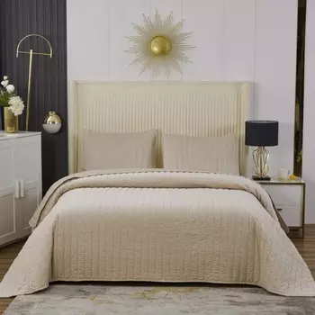 Комплект покрывало и наволочки Sofi de Marko Фердинанд молоко