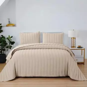 Комплект покрывало и наволочки Sofi de Marko Микаэль бежевый