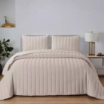 Комплект покрывало и наволочки Sofi de Marko Микаэль пудра