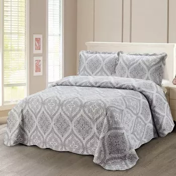 Комплект покрывало и наволочки Sofi de Marko Пэчворк №38 серый