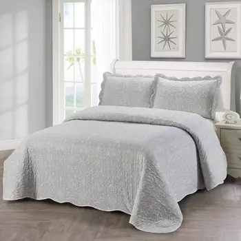 Комплект покрывало и наволочки Sofi de Marko Пэчворк №41 серый