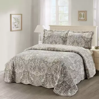 Комплект покрывало и наволочки Sofi de Marko Пэчворк №43 серый