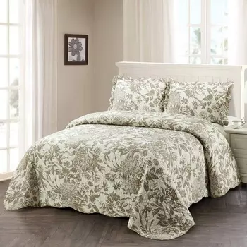 Комплект покрывало и наволочки Sofi de Marko Пэчворк №44 бежевый