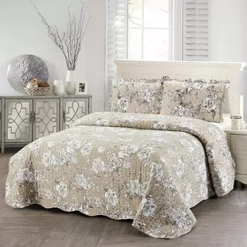 Комплект покрывало и наволочки Sofi de Marko Пэчворк №46 бежевый