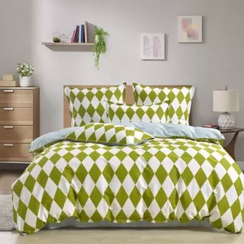 Комплект постельного белья евро Sofi de Marko Локи зелёный