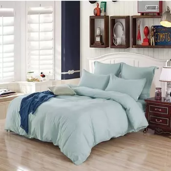 Комплект постельного белья евро Sofi de Marko Асти серо-голубой