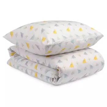 Комплект постельного белья из сатина с принтом Dinosauria World 110 х 140 см Tkano Tiny World