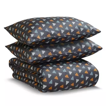 Комплект постельного белья полутораспальный из сатина с принтом Triangles