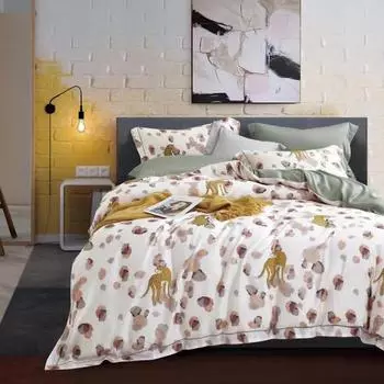 Комплект постельного белья полутораспальный Melograno Leopardo Tencel