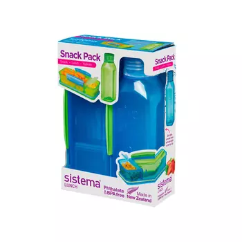 Контейнер и бутылка 475 мл Sistema синий