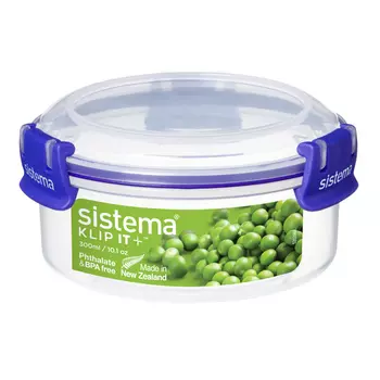 Контейнер круглый 300 мл Sistema Klip it Plus