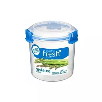 Контейнер круглый 700 мл Sistema голубой