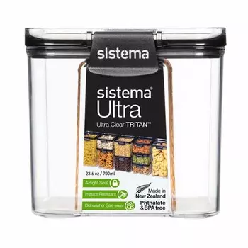 Контейнер квадратный 700 мл Sistema Ultra Square