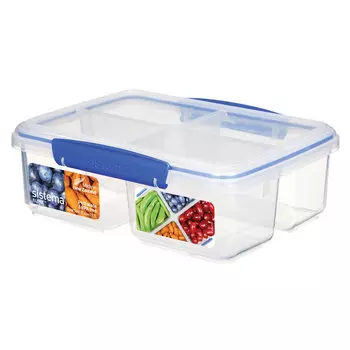 Контейнер прямоугольный четырёхсекционный 1,74 л Sistema Klip IT