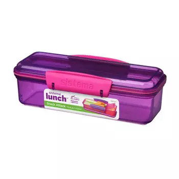 Контейнер с разделителем 410 мл Sistema Lunch фиолетовый