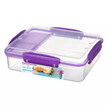 Контейнер с разделителями 975 мл Sistema фиолетовый