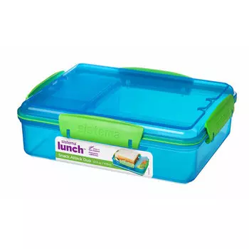 Контейнер с разделителями 975 мл Sistema Lunch синий