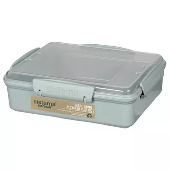 Контейнер с разделителями 975 мл Sistema Renew зелёный