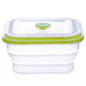 Контейнер складной квадратный 900 мл Smart Solutions Silikobox зелёный