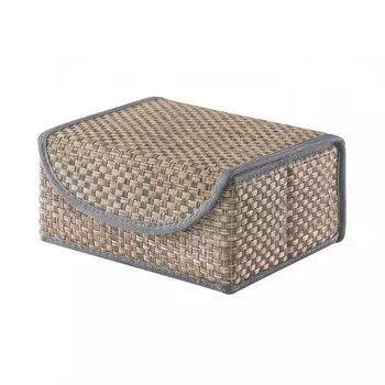 Коробка для хранения с крышкой Casy Home голубой кант