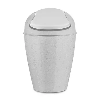 Корзина для мусора с крышкой DEL organic 5 л серая