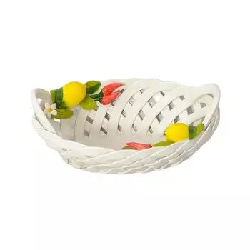 Корзина овальная с ручками 37 х 26 см Orgia Лимоны и Перец