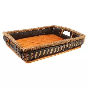 Корзина плетёная с ручкой Gooods House L тёмно-коричневый