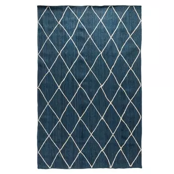 Ковёр из джута с геометрическим рисунком 200 х 300 см Tkano Ethnic синий