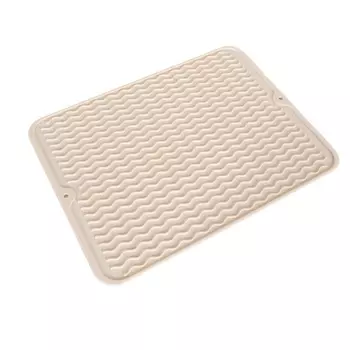 Коврик для сушки посуды силиконовый Joy Home 40 х 30 см светло-бежевый