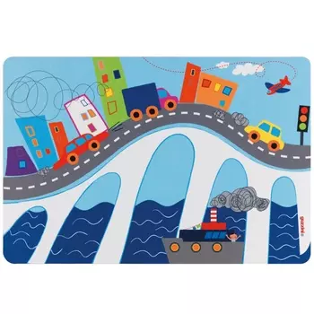 Коврик сервировочный детский Guzzini On the Road синий