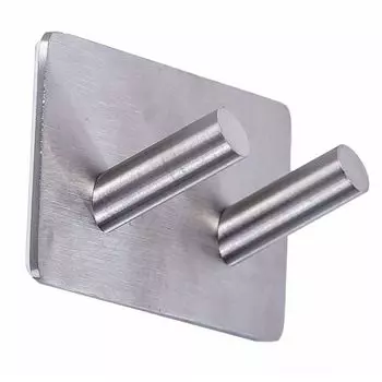 Крючок двойной нержавеющий самоклеящийся Ridder матовый