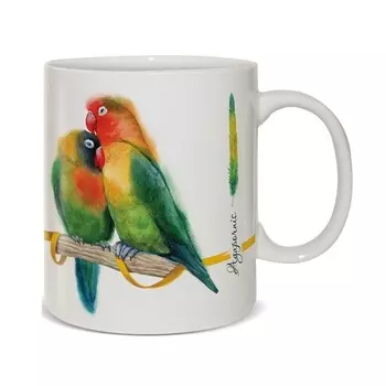 Кружка 350 мл Priority Попугаи Неразлучники