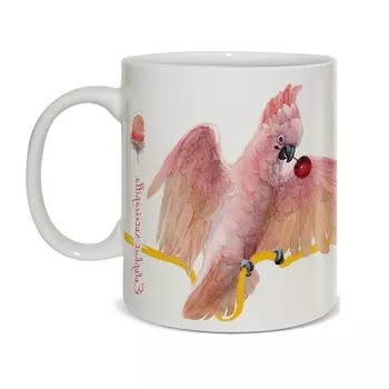 Кружка 350 мл Priority Попугаи Розовый какаду