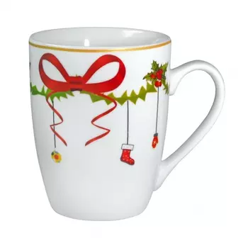 Кружка керамическая 300 мл Еловая гирлянда