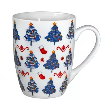 Кружка керамическая 350 мл Елочки