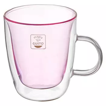 Кружка с двойными стенками 340 мл Magia Gusto Benvenuto розовый