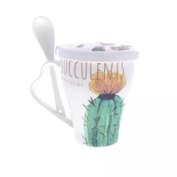 Кружка с ложкой Royal Classics кактус