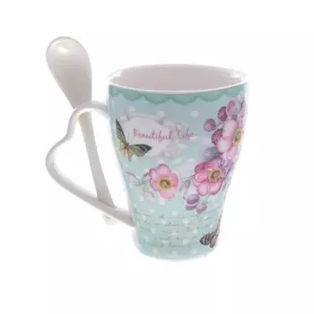 Кружка с ложкой Royal Classics зелёный