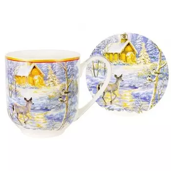 Кружка с подставкой 480 мл Carmani Оленёнок