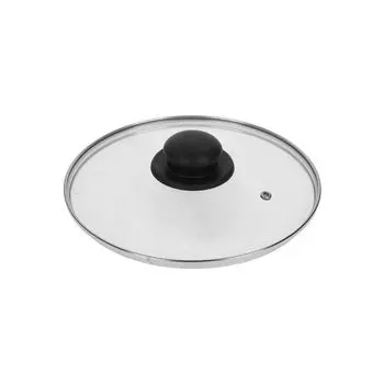Крышка стеклянная низкая с металлическим ободом 30 см