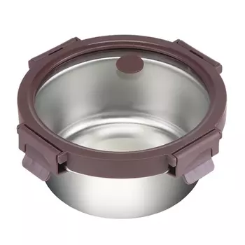 Ланч-бокс круглый стальной 650 мл Smart Solutions сливовый