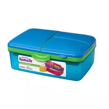 Ланчбокс с бутылкой 1,5 л Sistema Lunch синий
