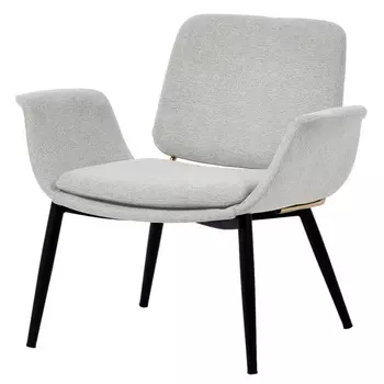 Лаунж-кресло Bergenson Bjorn Hilde шенилл светло-серый