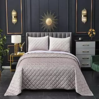 Комплект покрывало и наволочки 240 х 260 см Sofi de Marko Леонтия лаванда