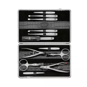 Маникюрный набор 12 предметов Zwilling Twinox крокодил чёрный