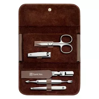 Маникюрный набор 5 предметов Zwilling Classic Inox серо-бежевый